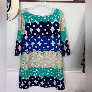 Old Navy 3/4 Sleeve Floral Knee Length Dress